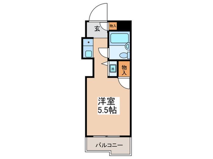 TOPお花茶屋(ワンルーム/3階)の間取り写真