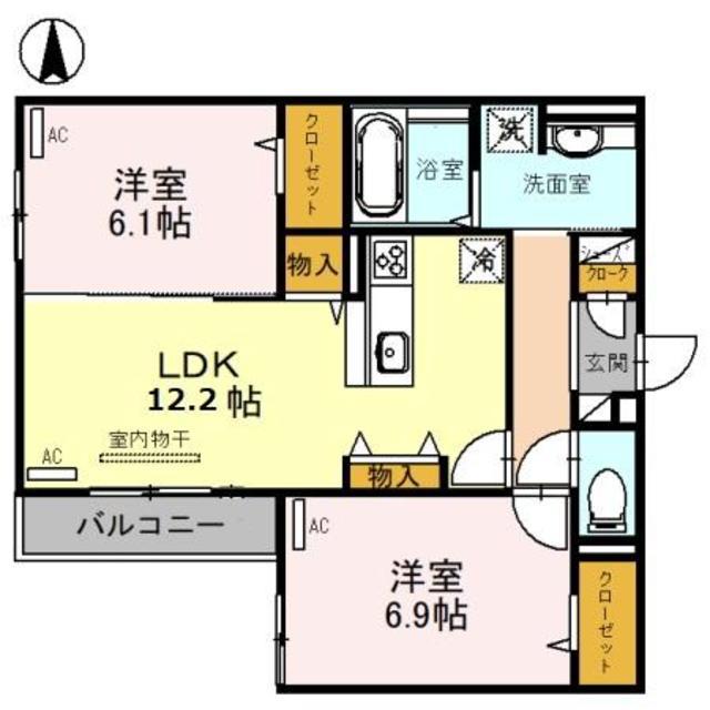 セジュールコートあびこ(2LDK/3階)の間取り写真