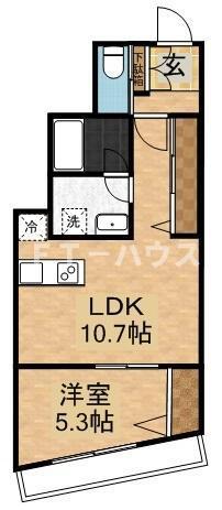 グランラシュレ薬園台(1LDK/1階)の間取り写真