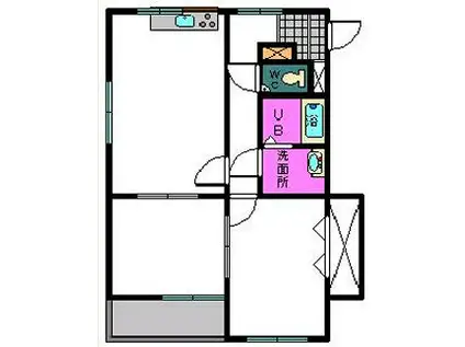 松正ハイツ(2DK/3階)の間取り写真