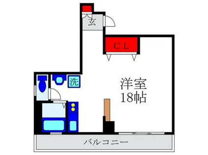 アサヒマンション(ワンルーム/4階)の間取り写真