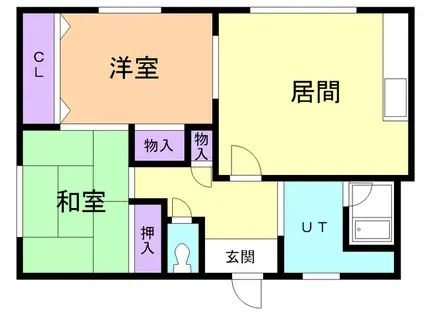 三和アパート(2LDK/2階)の間取り写真
