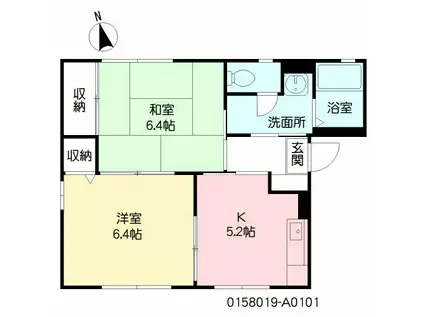 ポラリス (2K/1階)の間取り写真