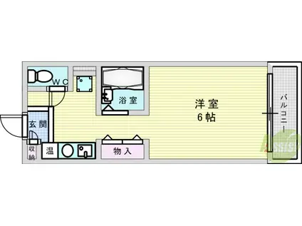 コムズハウス千里中央Ⅰ(ワンルーム/1階)の間取り写真