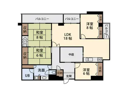 和光銀山レジデンス(4LDK/11階)の間取り写真