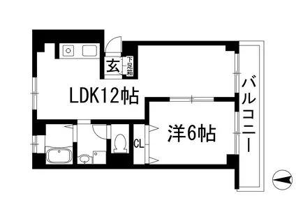 グランドメゾン花屋敷(1LDK/4階)の間取り写真