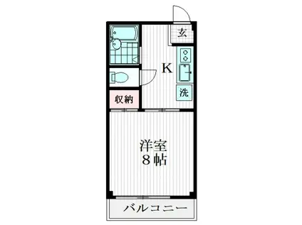 エスポワールさとう(1K/3階)の間取り写真