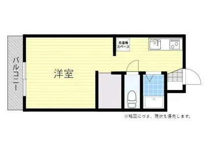 ジョイ85(1DK/2階)の間取り写真