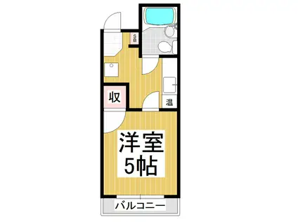 北深志ハイツII(1K/2階)の間取り写真