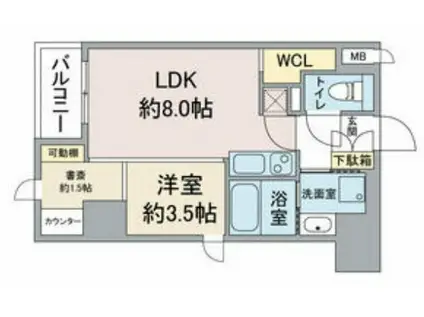 THE 9TH RESIDENCE SAKAE SIDE(1LDK/7階)の間取り写真