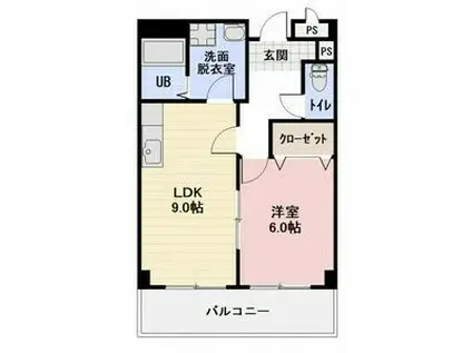 LIMPIA垂木(1LDK/1階)の間取り写真