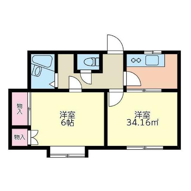 DU CASTLE M(2K/2階)の間取り写真