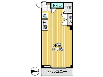 ラポ-ル文殊(ワンルーム/2階)の間取り写真