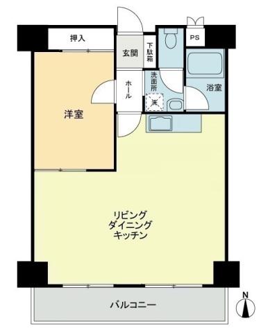 グランドメゾン松島(1LDK/6階)の間取り写真