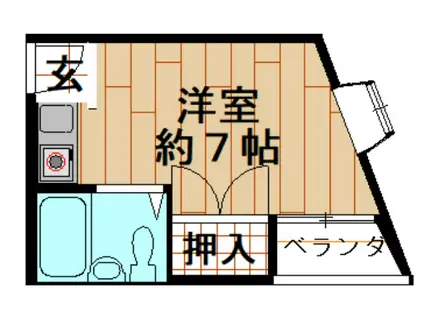 エストメゾン(ワンルーム/2階)の間取り写真