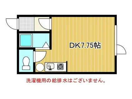 ハウスドルフィン(ワンルーム/2階)の間取り写真