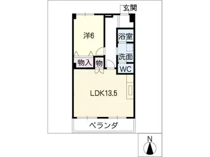 LA BELLE SANT(1LDK/8階)の間取り写真