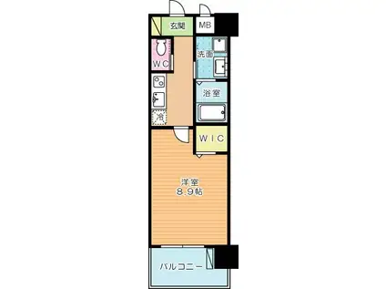 ZEGUNA(1K/5階)の間取り写真