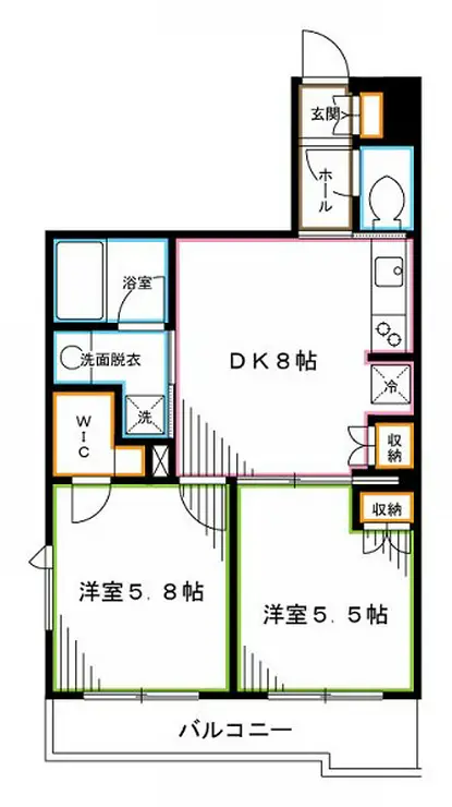 ルーブル新宿西落合八番館 5階階 間取り