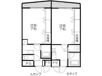 ベルセゾン(1K/3階)の間取り写真
