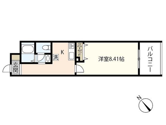 第17友建ビル(1K/3階)の間取り写真