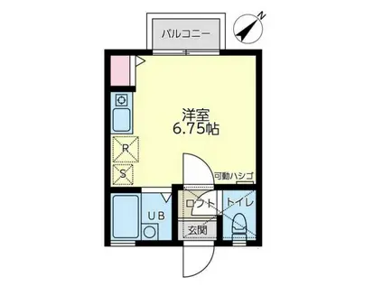プラスワンヒルズII(ワンルーム/2階)の間取り写真