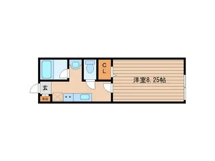 アスコット荒巻中央(1K/1階)の間取り写真