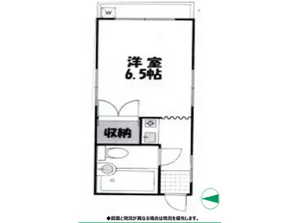 ユンハイツ(1K/2階)の間取り写真