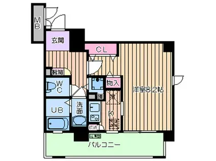 エイペックス四天王寺I(1K/9階)の間取り写真