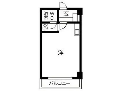 うなばらマンション2(ワンルーム/6階)の間取り写真