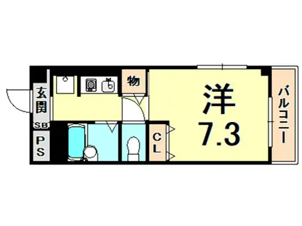 パル住吉(1K/3階)の間取り写真