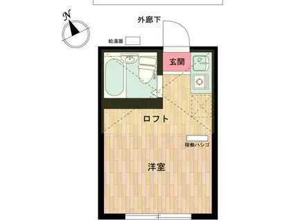 ユナイトステージ四谷下町(ワンルーム/1階)の間取り写真