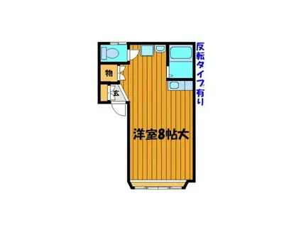 ジュネス・クリエイトD(ワンルーム/2階)の間取り写真