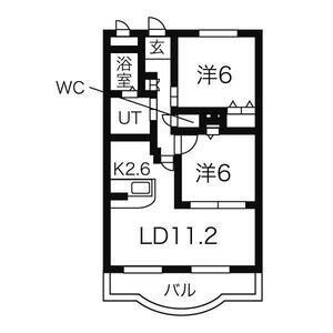 キャトルセゾンII(2LDK/3階)の間取り写真