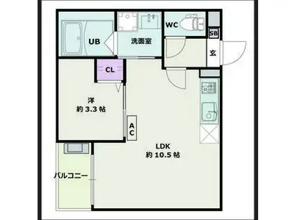 JACK SHIKATAI(1LDK/2階)の間取り写真