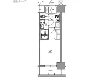 S-RESIDENCE四日市市堀木AMANTE(1K/14階)の間取り写真