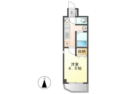 フォルトゥーナ荒畑(1K/2階)の間取り写真