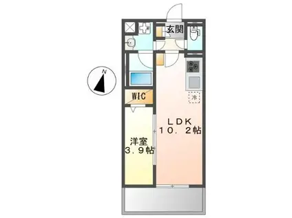 アイナ ルアナ ウル(1LDK/3階)の間取り写真