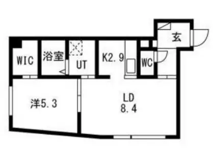 TEANA HONGO(1LDK/3階)の間取り写真