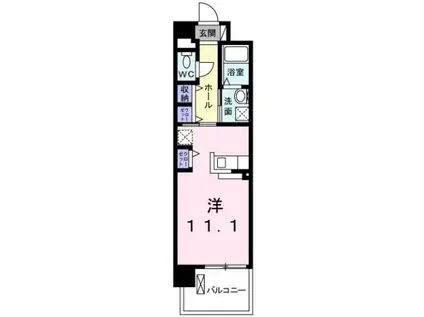 マンハッタン(ワンルーム/2階)の間取り写真