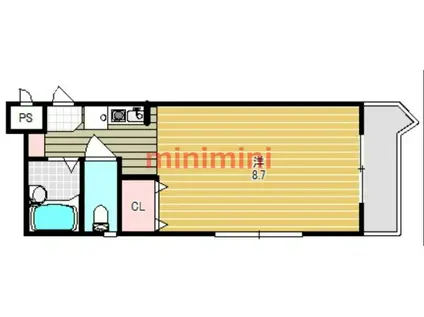 ラシャンス・アネックス(1K/2階)の間取り写真