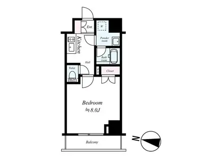 VERONA板橋本町LUSSO(1K/2階)の間取り写真