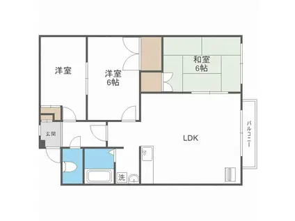 フレグランス三島I(3LDK/2階)の間取り写真