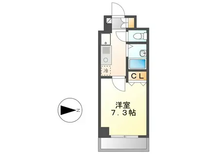 クレストステージアスカ(1K/6階)の間取り写真