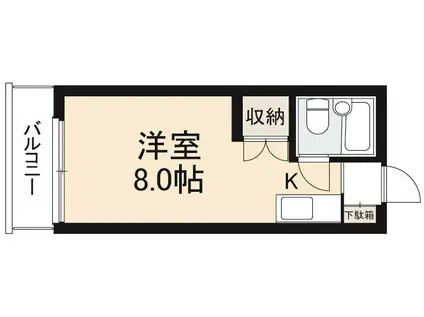 ドルフ3(ワンルーム/4階)の間取り写真