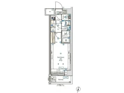 ヴォーガコルテ大島(1K/5階)の間取り写真