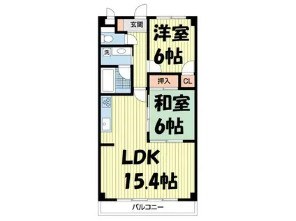 エクセル覚王山(2LDK/3階)の間取り写真