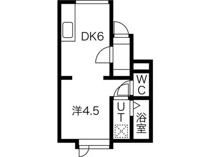 ピースハイツ38 II(1DK/2階)の間取り写真