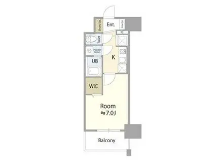 エスリード金山ル・グラン(1K/7階)の間取り写真