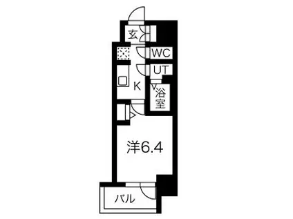 メイクス熱田神宮(1K/13階)の間取り写真
